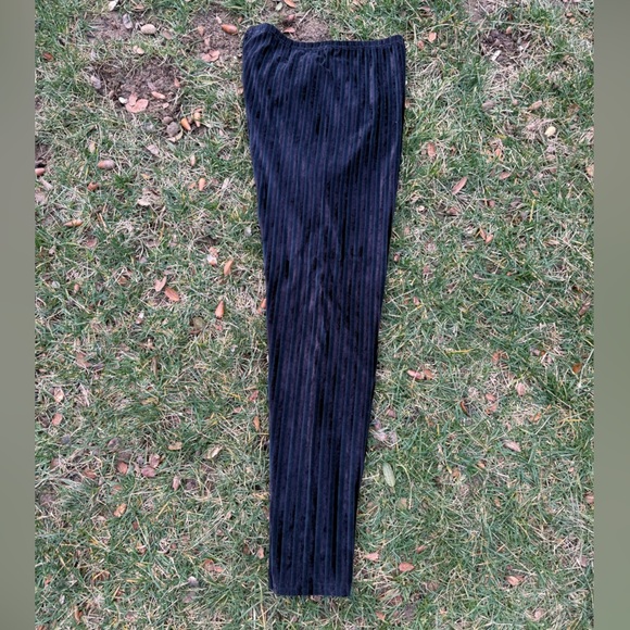 Donna Jessica Velvet Striped Ankle Pants - size 2 - Picture 3 of 5